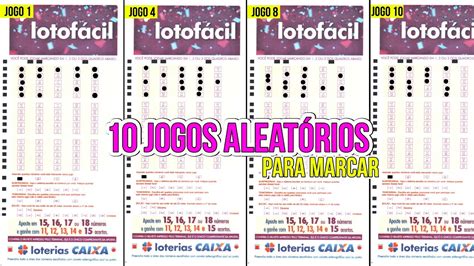 Jogos Aleat Rios Da Lotof Cil Para Marcar No Volante Sugest Es