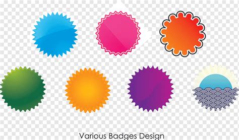 Colorful Badges Png PNGWing