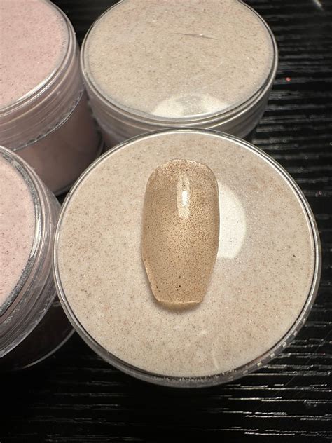 Naked Pinky Nude Holo Nail Dip Fine Glitter Acrylic Powder Etsy