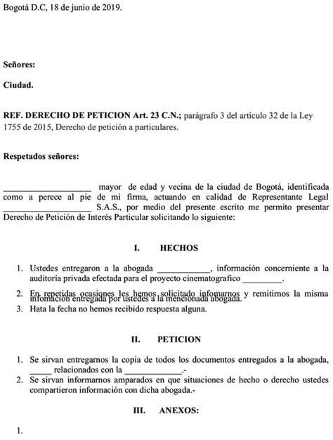 Derecho De Petici N Modelo Ejemplo Word Y Pdf Hot Sex Picture