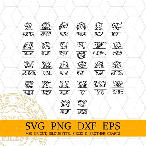 Monogram Svg Monogram Fonts Bundle Svg Monogram Svg Bundle Etsy Uk