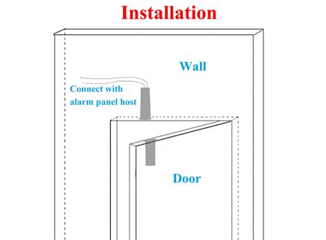 Abs Fire Retardant Recessed Magnetic Door Contact Sensor With Copper