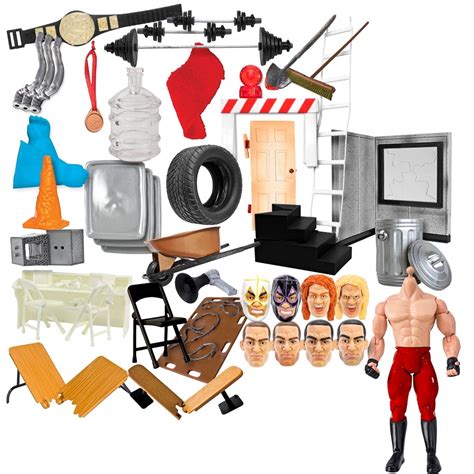 50 Piece Accessory Starter Kit for WWE Wrestling Action Figures ...