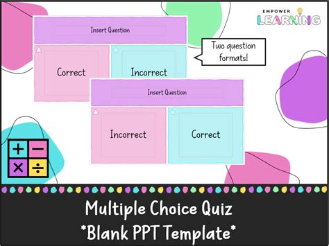 Multiple-choice Quiz Template - Kahoot Style - PPT Template | Teaching ...