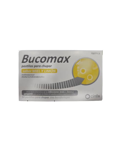 Bucomax 24 Pastillas Para Chupar Sabor Miel y Limón Farmaten