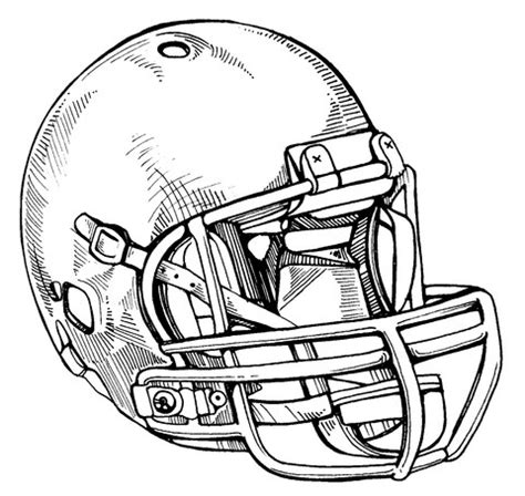 Football Helmet Sketch at PaintingValley.com | Explore collection of ...