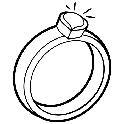 Premium Vector Elegant Engagement Ring Vector Illustration With A