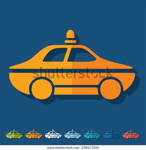 Flat Design Police Car Stock Vector Royalty Free 248611966 Shutterstock