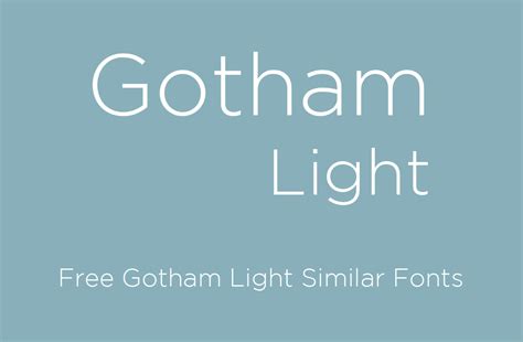 Gotham Light Free Fonts - Download Fonts