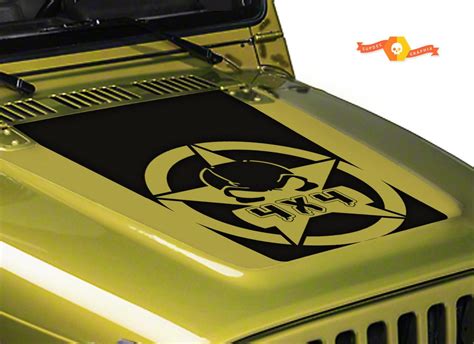 Jeep Wrangler Gas Mask 4x4 Vinyl Hood Decal Sticker LJ TJ JK JKU