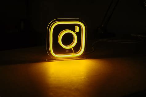 Neon Lights Instagram Logo