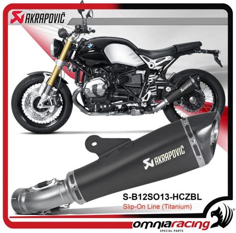 Akrapovic Slip On Basso Nero Per BMW R NineT 2014 14 Terminale Di