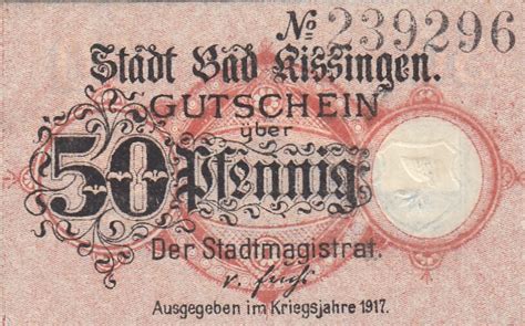 Deutschland Deutsches Reich 50 Pfennig 1917 Notgeld Notgeldschein