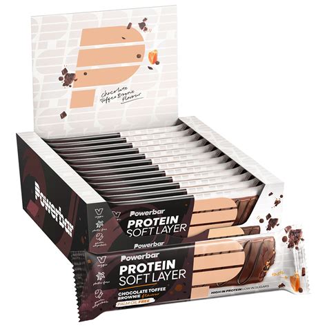 Powerbar Protein Soft Layer 12 X 55g Chocolate Toffee Brownie 7576 22