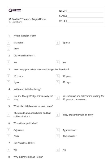 50 Readers Theater Worksheets For 3rd Grade On Quizizz Free