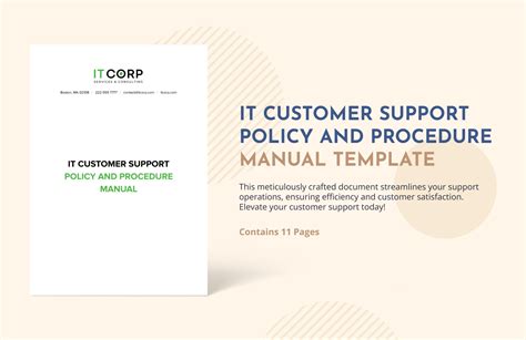 customer support policy  procedure manual template  word