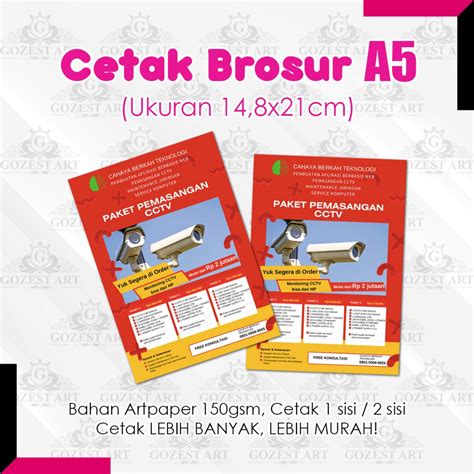 Jual Cetak Brosur Flyer Custom Murah Ukuran A4 1 Sisi 2 Sisi Shopee