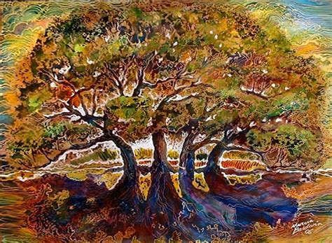 Tree Of Life Batik By Marcia Baldwin From Abstracts