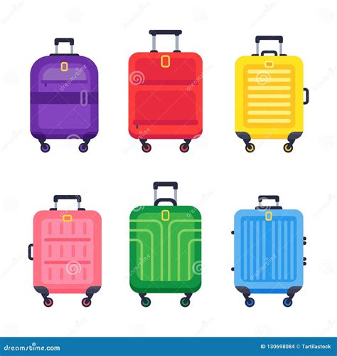 Luggage Suitcase Airport Travel Baggage Colorful Plastic Suitcases