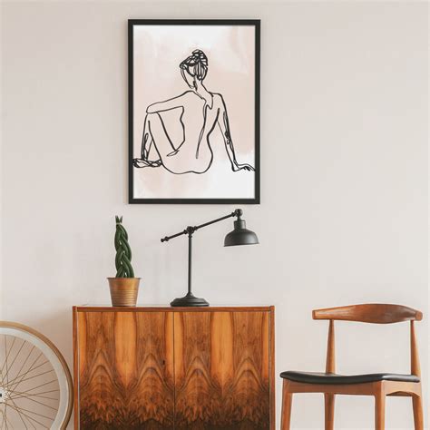 Female Body Printable Wall Art Nude Line Drawing Sexy Etsy Canada