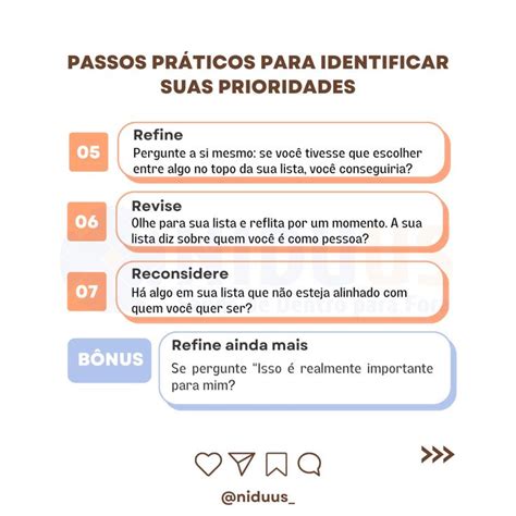 Cada Um Com Suas Prioridades - Passos para identificar suas PRIORIDADES | Prioridade, Passo a passo ...