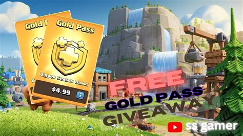 Free Goldpass Giveaway Coc Live Base Visit Youtube