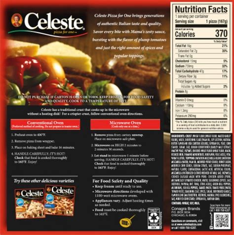 Celeste Deluxe Pizza Original Crust Personal Frozen Pizza, 5.9 oz - Smith’s Food and Drug