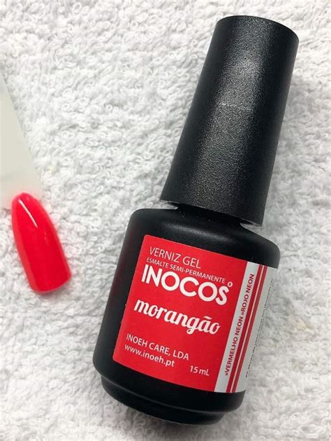 Inocos Verniz Gel Morangão Vermelho Neon 15 ml Sempre Linda