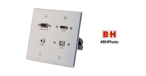 C2g Double Gang Wall Plate With Hdmi Vga Usb And 18 39703 Bandh