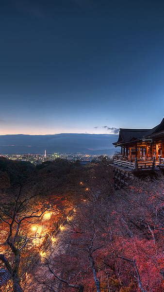 Night Japan Temples Kyoto Religious Kiyomizu Dera HD Wallpaper