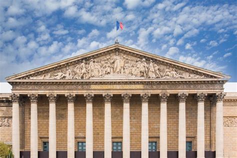 Facade of the National Assembly of France in Paris Stock Photo - Image ...