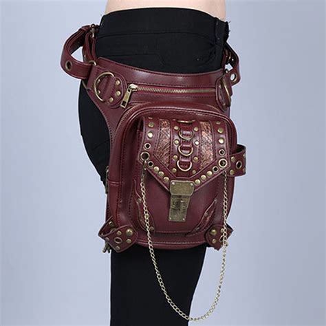 Steampunk Leg Bags Steampunk Thigh Bags Leather Waist Fanny Leg Drop