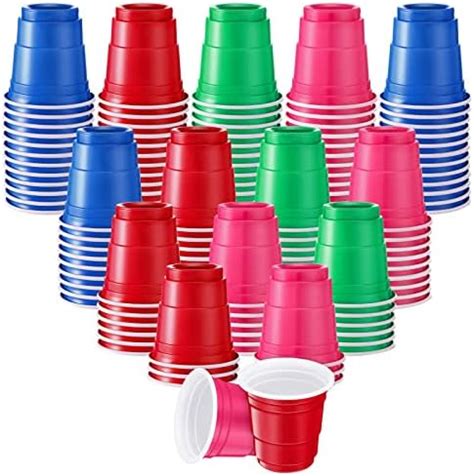 Amazon Lounsweer 100 Pieces Plastic Cups 2 Oz Disposable Cups Mini