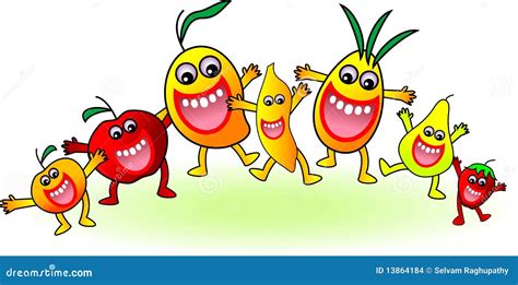 Dancing Fruits Stock Vector Illustration Of Food Crazy 13864184