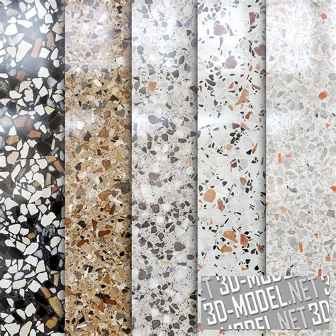 3D модель – Плитка Terrazzo Marble в 5 вариантах