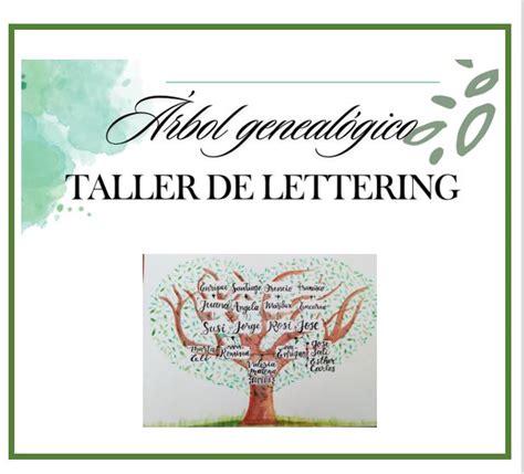 Taller De Lettering Mi Rbol Geneal Gico Turno De Ma Ana