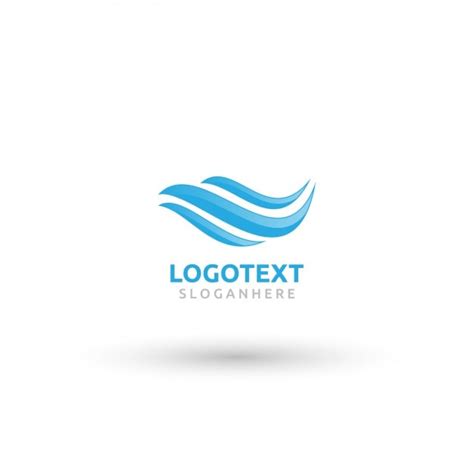 Free Vector | Wavy blue logo