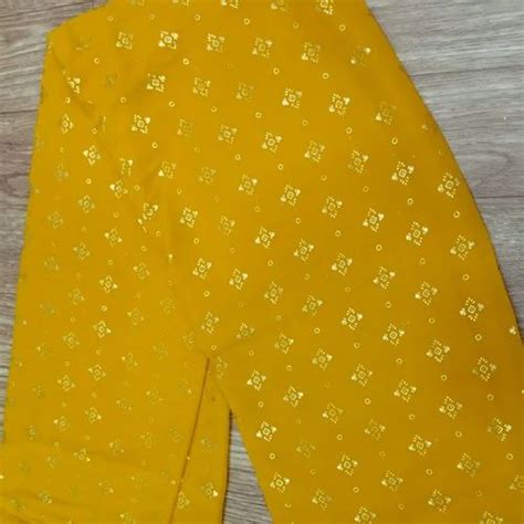 cotton yellow printed net fabric  rs meter  surat id