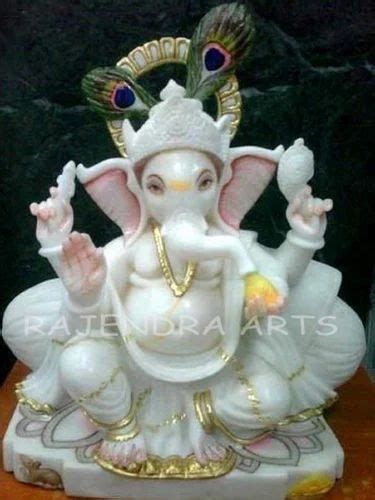 Handmade Jaipur White Marble Ganesh Ji Statue Size Feet At Rs