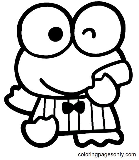 Keroppi Sanrio Coloring Pages Free Printable Templates