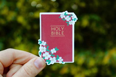 The Holy Bible Floral Waterproof Sticker Sunbeam Stickers