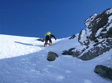 Piz Platta 3392m Aktuelle Verhältnisse vom 14 04 2013 auf der Route