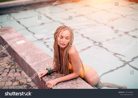 Beautiful Sexy Woman Model White Bikini Stock Photo Shutterstock
