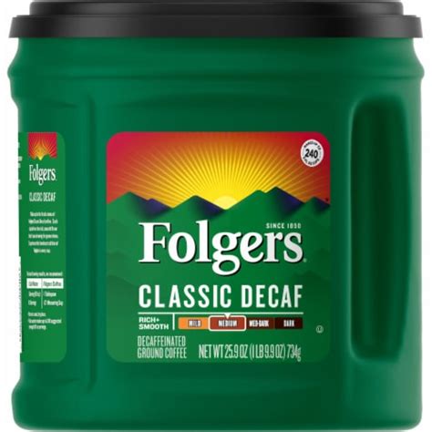 Folgers® Decaf Classic Medium Roast Ground Coffee 259 Oz Kroger