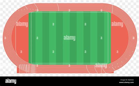 Running Track Top View Of Sport Stadium Vector Illustration Stock