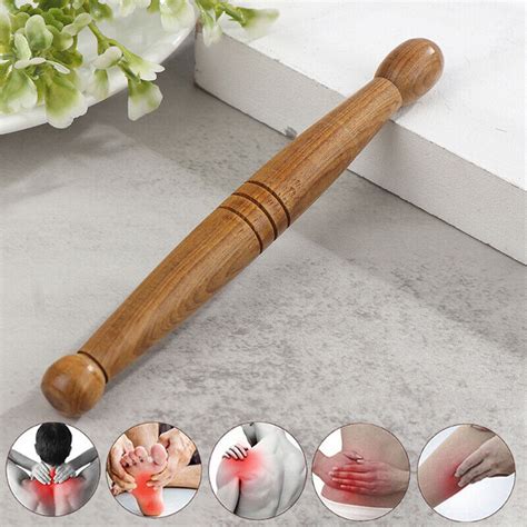 1pc Wooden Spa Muscle Roller Stick Thai Massage Wood Stick Body Massage