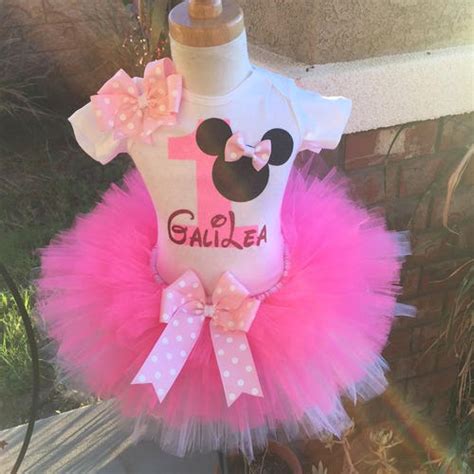 Minnie Mouse Birthday Outfit Hot Pink And Black Minnie Mouse Etsy