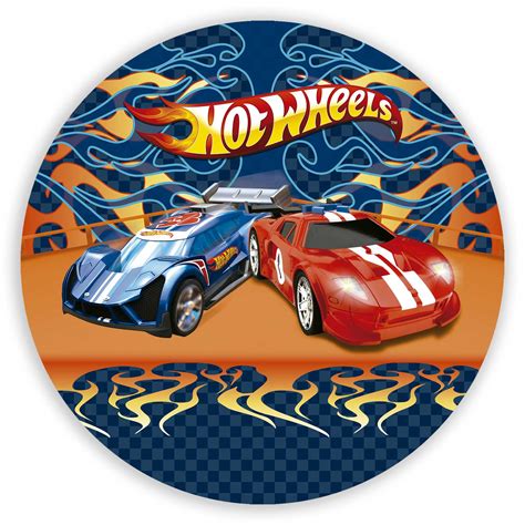 Painel Redondo Hot Wheels Sublimado 3D Sublistamps Sublimação