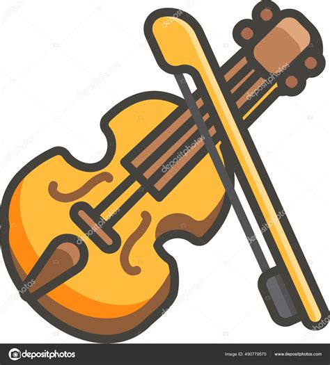 Violin Filled Outline Avatar Icon Filled Outline Style Stock Vector