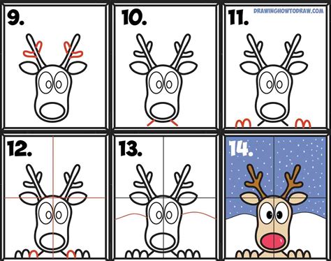 reindeer drawing easy 3